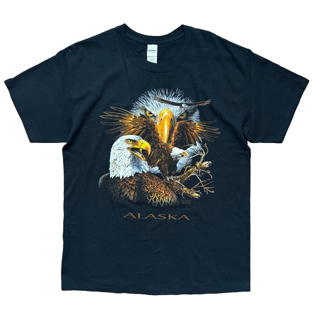Vintage 90s Alaska Alaskan Bald Eagle American Bird Shirt Mens L Find 13 Eagles